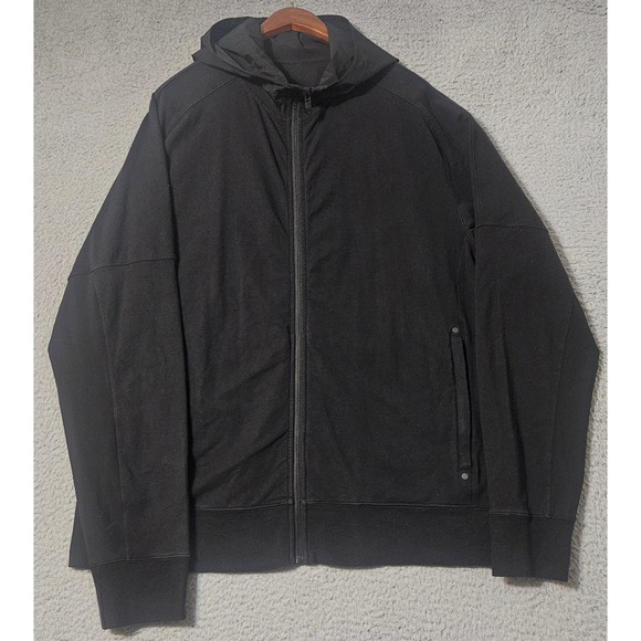 lululemon athletica Other - Lululemon Studio Hoodie Mens XXL 2XL Full Zip Black French Terry Athletic Fit